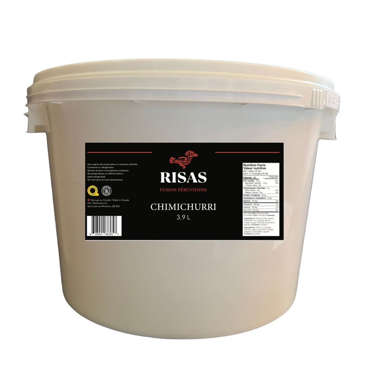RISAS Original Chimichurri, 3.9 L professional format bucket